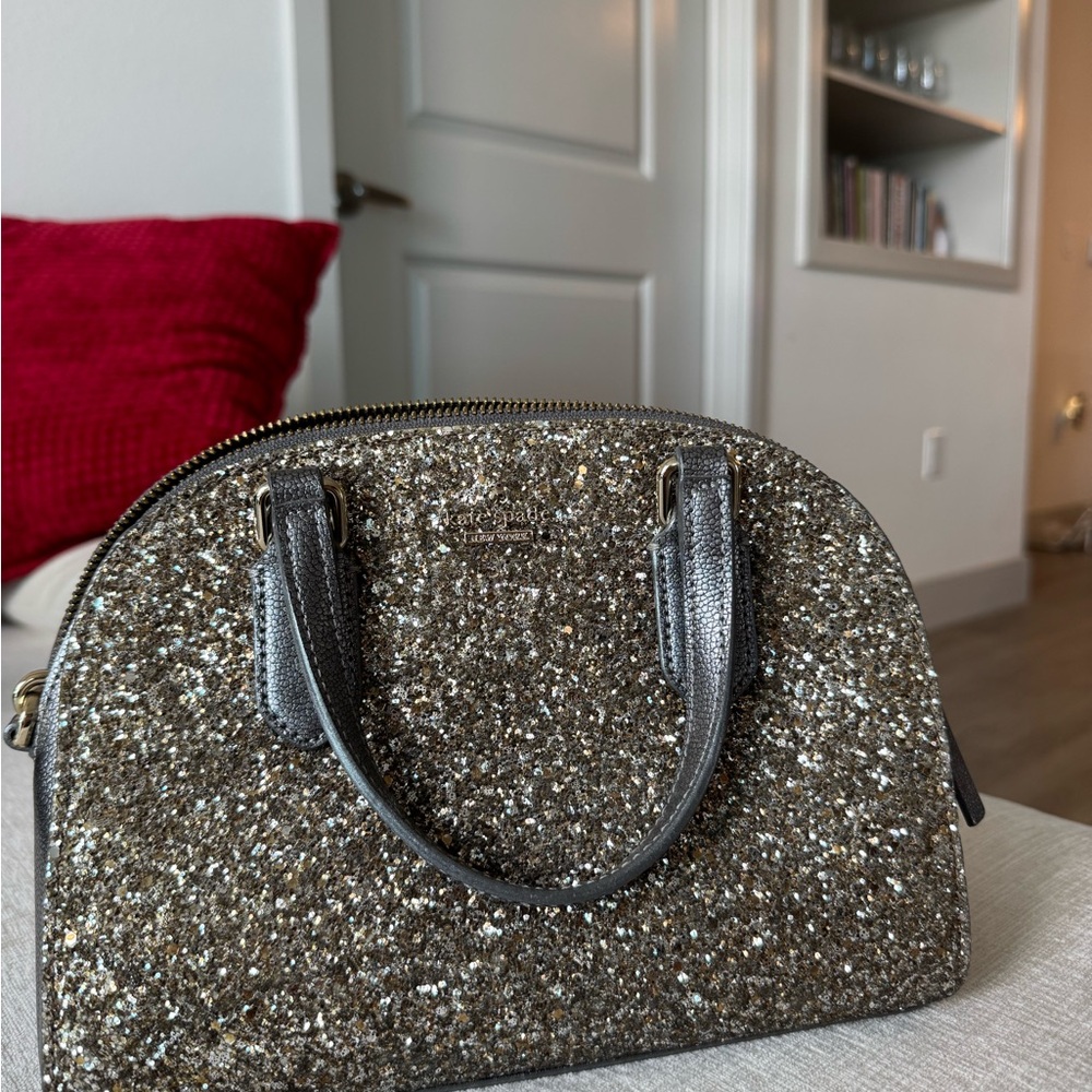 Coach Silver Satchel with Sparkling Finish